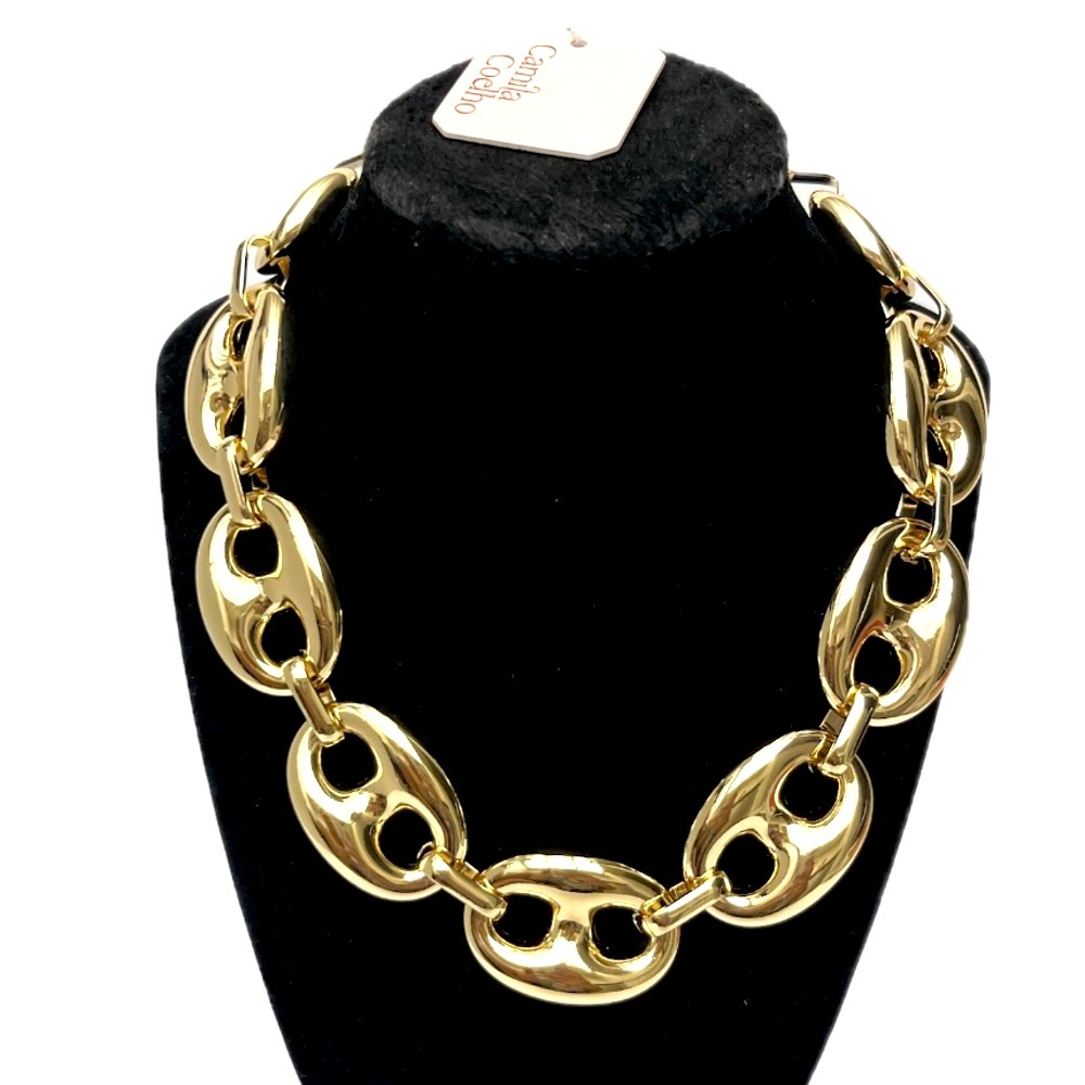 NWT ⚜️ 👑⚜️ Camila Coelho Gorgeous Goldtone  Link Chain 17" Necklace